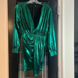 Shiny green dress